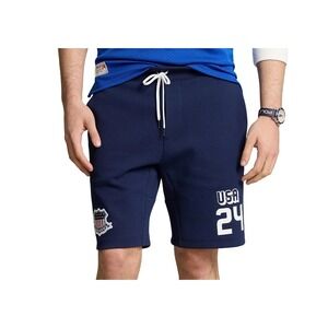 POLO RALPH LAUREN MEN'S XL DOUBLE KNIT SHORTS~NAVY USA~NWT